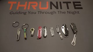 NEW Thrunite Keychain Knife Comparison Spyderco SOG Boker Gerber Wenger amp Victorinox [upl. by Lokcin]