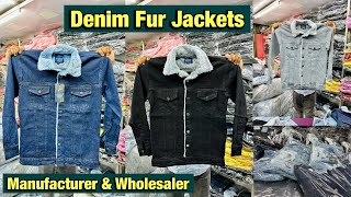 Denim Jackets Ke Manufacturer amp Wholesaler  Mens Denim Jackets  Jacket With Fur  Plain amp Torn [upl. by Mcclary]