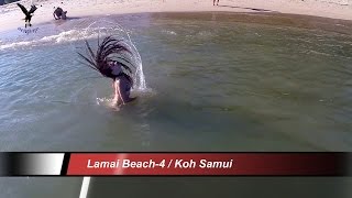 Lamai Beach 42015  Koh Samui Thailand overflown with my drone [upl. by Itirahc]