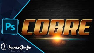 EFECTO TEXTO COBRE  Tutorial Photoshop cc [upl. by Lamoureux]