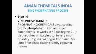 Zinc Phosphating ProcessStep by StepAMAN CHEMICALS INDIA [upl. by Ellebyam]