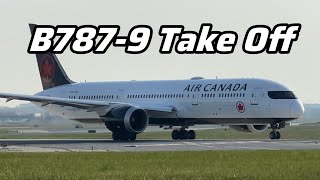 4K Air Canada Boeing 7879 Dreamliner Plane Take Off from Toronto to Munich Close Up Plane Spotting [upl. by Woehick]