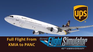 UPS MD11F Ops from Miami to Anchorage in the TFDI MD11 [upl. by Saks]