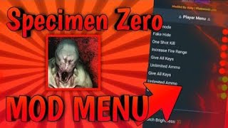 Mod Menu Specimen Zero обновление меню [upl. by Kred]