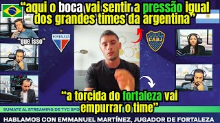 JOGADOR DO FORTALEZA DÁ ENTREVISTA A TV ARGENTINA ANTES DO JOGO CONTRA O BOCA quotJOGAREMOS PRA VENCERquot [upl. by Simonette]