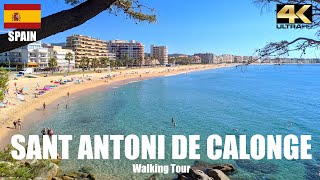 Sant Antoni de Calonge 🇪🇸 Spain Beach Promenade Walk Summer 2022 4K UHD [upl. by Brien]