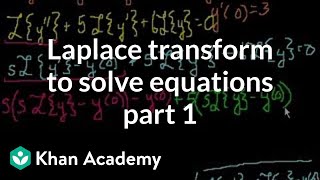 Laplace transform to solve an equation  Laplace transform  Differential Equations  Khan Academy [upl. by Acebber]