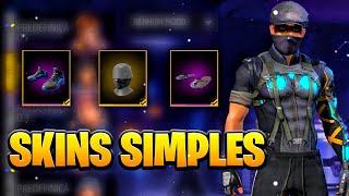 SKINS SIMPLES 👈 MELHORES COMBINAÇÕES DE ROUPAS NO FREE FIRE [upl. by Krueger117]