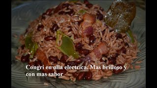 Congrí en Olla Eléctrica Desgranado Fácil y Un Secreto Delicioso [upl. by Ytak]