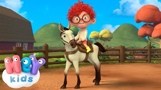 Au galop sur mon cheval 🐎  Chanson sur les chevaux pour enfants  HeyKids en Français [upl. by Emmery]