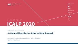 A2B – An Optimal Algorithm for Online Multiple Knapsack [upl. by Warfourd]