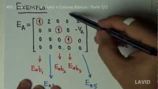 Álgebra Matricial  05  Sistemas Retangulares Posto e Colunas Básicas  Parte 22 [upl. by Ethben816]