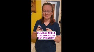 Subcutaneous Pen Injection Clinical Skills  LevelUpRN [upl. by Namhcan]