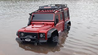 Trx4 Defender hard Offroading CustomrcOFFROADER [upl. by Ylurt]