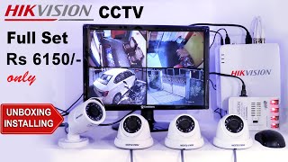 Affordable cctv camera set for home amp for shop  Hikvision CCTV combo set review amp Installation [upl. by Publus]