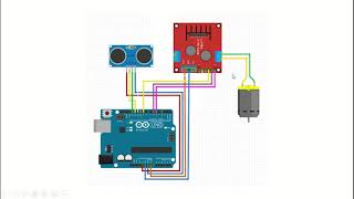 ARDUINO UNO  MOTOR DRIVER  ULTRASONIC SENSOR [upl. by Yeldar151]