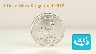 1 Unze Silber Krügerrand 2018 in 360° Ansicht [upl. by Leumas944]