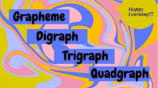 What are GRAPHEMES DIGRAPHS TRIGRAPHS and QUADGRAPHS [upl. by Esilegna]