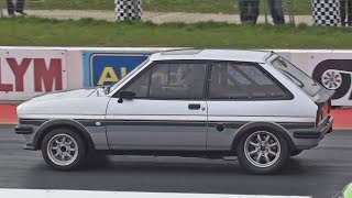 Subaru Powered Mk1 Fiesta at Santa Pod Raceway [upl. by Sarah]