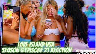 Video Message Tells All  Love Island USA Season 6 Episode 21 Reaction LoveIslandUSA LoveIsland [upl. by Clevey]