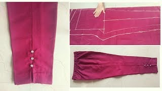 Ladies Pant  Straight Pant  Capri Pant  Ladies Trouser  Cutting and Stitching Easy Tutorial [upl. by Tharp]