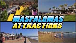 MASPALOMAS ATTRACTIONS  Atracciones de Maspalomas  Gran Canaria 4k [upl. by Esenahs]