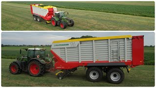 NEW POTTINGER Jumbo 7380  FENDT 724 Vario S4  Gras inkuilen met Fendt 724 en Pottinger ladewagen [upl. by Mala355]