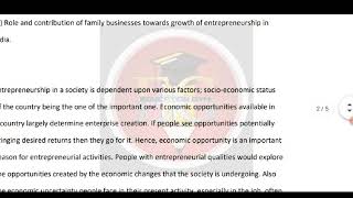 Q6 Write short note on the following  Entrepreneurship as a creative response to society’s proble [upl. by Webster59]