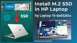 hp laptop 15da0326tu ssd upgrade  ssd upgrade  hp Laptop SSD  How to install SSD in Laptop [upl. by Nwahsir]