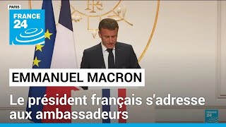 REPLAY  Discours dEmmanuel Macron devant les ambassadeurs • FRANCE 24 [upl. by Enomal]