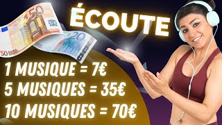 💸 Gagner 7€ pour CHAQUE MUSIQUE écoutée  Gagner de largent en ligne simplement [upl. by Schnorr342]