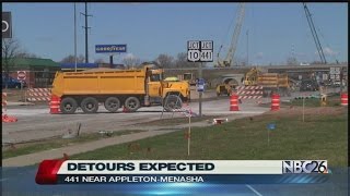 Long term construction begins on Highway 441 in the Fox Valley [upl. by Eilujna]