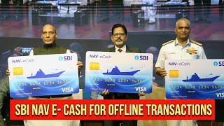 Defence Minister Launches Onboard Tested Dual Chip SBI NAV eCash Debit Card In Offline Mode [upl. by Thorn]