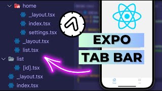 React Native Tab Bar Routing with Expo Router [upl. by Nirehtak]