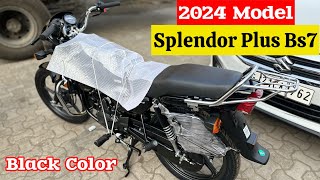 2024 Model Hero Splendor Plus Black Color Review  On Road Price  hero splendor plus  hero bike [upl. by Anairda]