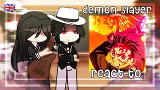 Uppermoons  Muzan react to Tanjiro and Nezuko vs Hantengu  3 Season  Demon Slayer  Gacha Club [upl. by Joly]