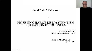 15Asthme en état durgence Dr Khenouf  Pneumo [upl. by Suzy]