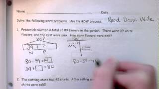 RDW Process in Grade 2 Module 4 Lesson 16 [upl. by Nolahc]