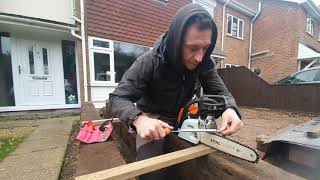 How to sharpen a chainsaw  using the Oregon sharpening kit [upl. by Ssalguod]