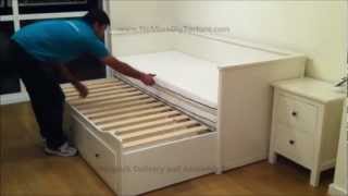 IKEA Hemnes Day Trundle Bed with 3 Drawers White [upl. by Cram]