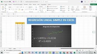 Regresión Lineal Simple en Excel [upl. by Icat]