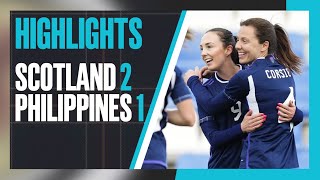 Davidson amp Corsie Goals Secure Win  Scotland 21 Philippines  Pinatar Cup 2023 [upl. by Attaynik265]