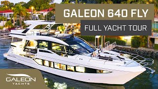 Galeon 640 FLY  Large Flybridge Yacht Tour by a Professional Yacht Broker  Available in the UK [upl. by Lammaj224]