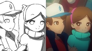 What if quotGravity Fallsquot was an anime Animation Breakdown [upl. by Nodyroc]