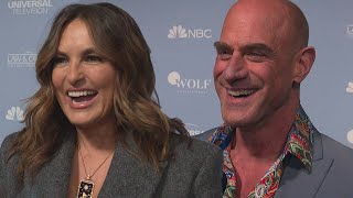 Christopher Meloni and Mariska Hargitay GUSH Over Working Together Exclusive [upl. by Ainnet209]