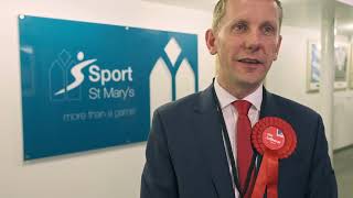 GENERAL ELECTION 2024 Labour candidate Tom Bruce first to arrive at Twickenham vote count [upl. by Besnard]