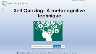 Self Quizzing  A metacognitive technique [upl. by Einaoj]