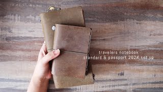 2024 Techo Kaigi  Travelers Notebook Standard amp Passport Set Up [upl. by Alenoel761]