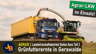 Erster Schnitt 2024 AgrarLKW in der Häckselkette  Landwirtschaftsbetrieb Stefan Kunz Teil 2 [upl. by Chlori]