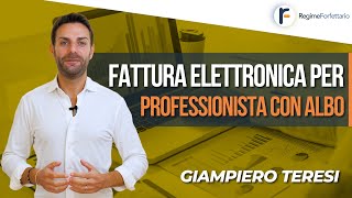 Come emettere Fattura Elettronica per Professionista con Albo di appartenenza [upl. by Malcah]